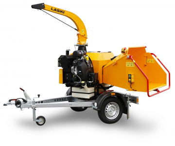 Výkonný štěpkovač na benzín a s brzděným podvozkem (38 HP) LS 160 PPB 